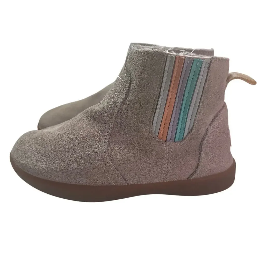 UGG Ryndon Toddler Ankle Boots Seashell Pink‎ Rainbow Elastic Size 8